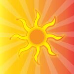 sun vector, travel background, holiday