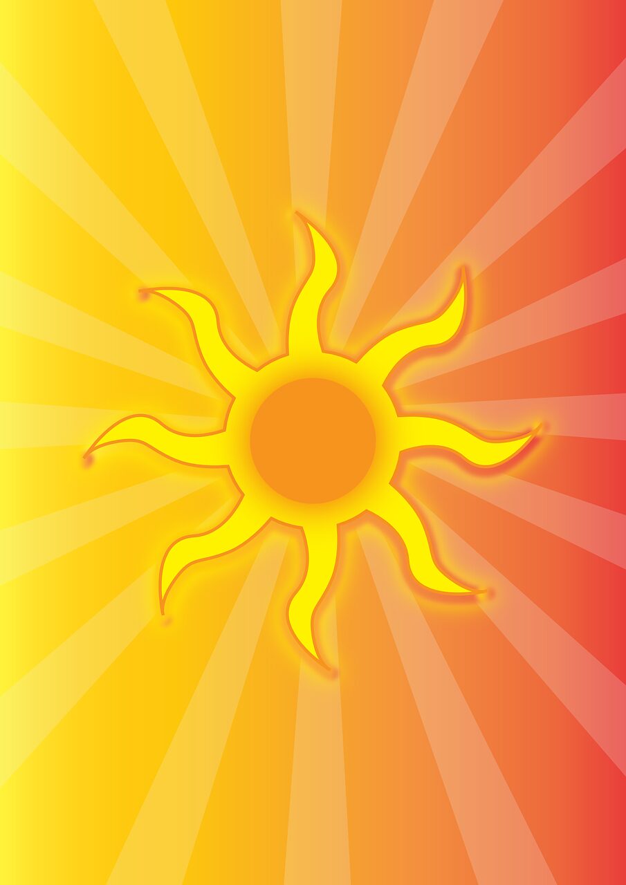 sun vector, travel background, holiday