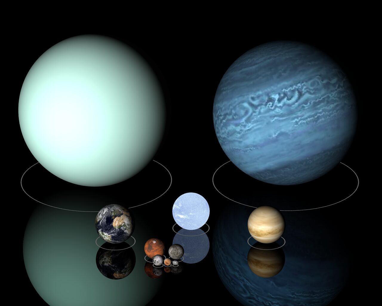 planets, planet comparison, size comparison