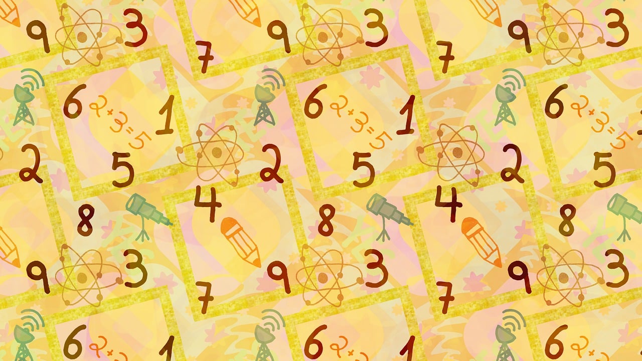 numbers, pattern, design