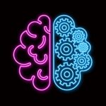 artificial, brain logo, digital icon