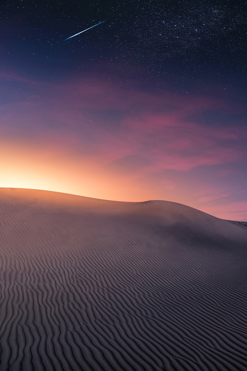 gray desert front of sunlight