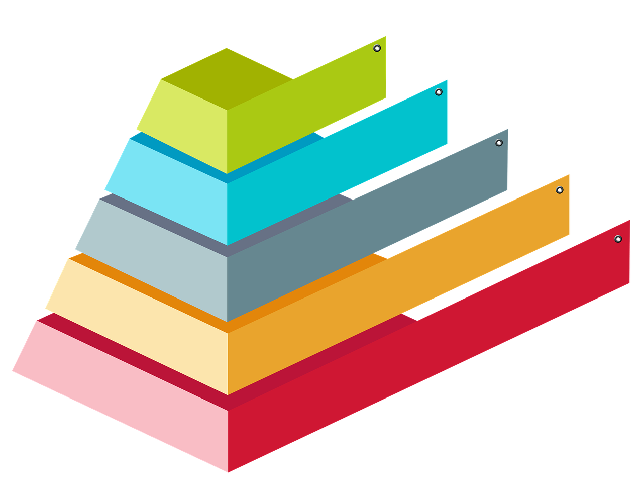 colorful pyramid 3d, infographic chart, infographic