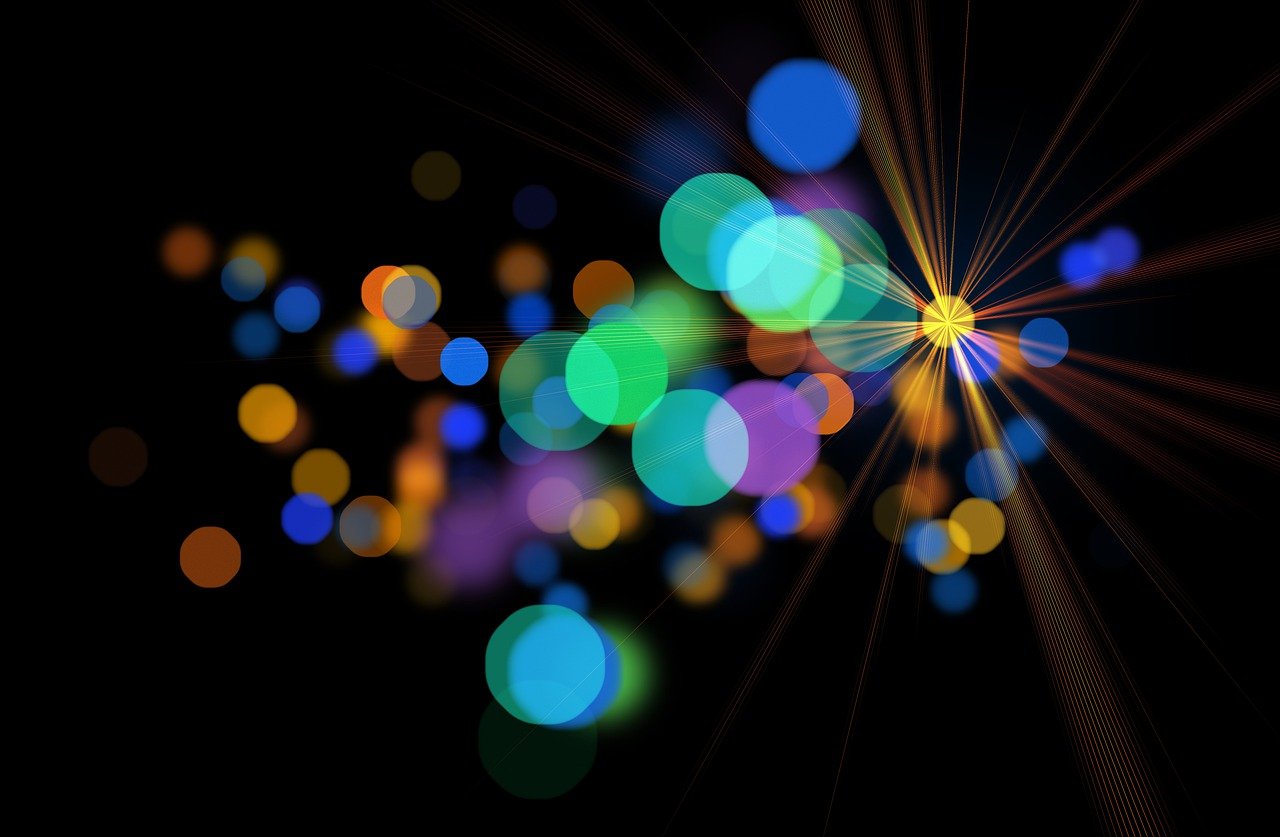 star, bokeh, abstract