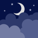 moon, cloud, night