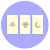 tarot, card, logo, circle, digital, flat, art, drawing, adobe, illustrator, graphic, design, artwork, icon, cartoon, simple, minimal, style, purple, star, skull, moon, tarot, tarot, tarot, tarot, tarot