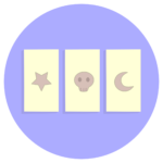 tarot, card, logo, circle, digital, flat, art, drawing, adobe, illustrator, graphic, design, artwork, icon, cartoon, simple, minimal, style, purple, star, skull, moon, tarot, tarot, tarot, tarot, tarot
