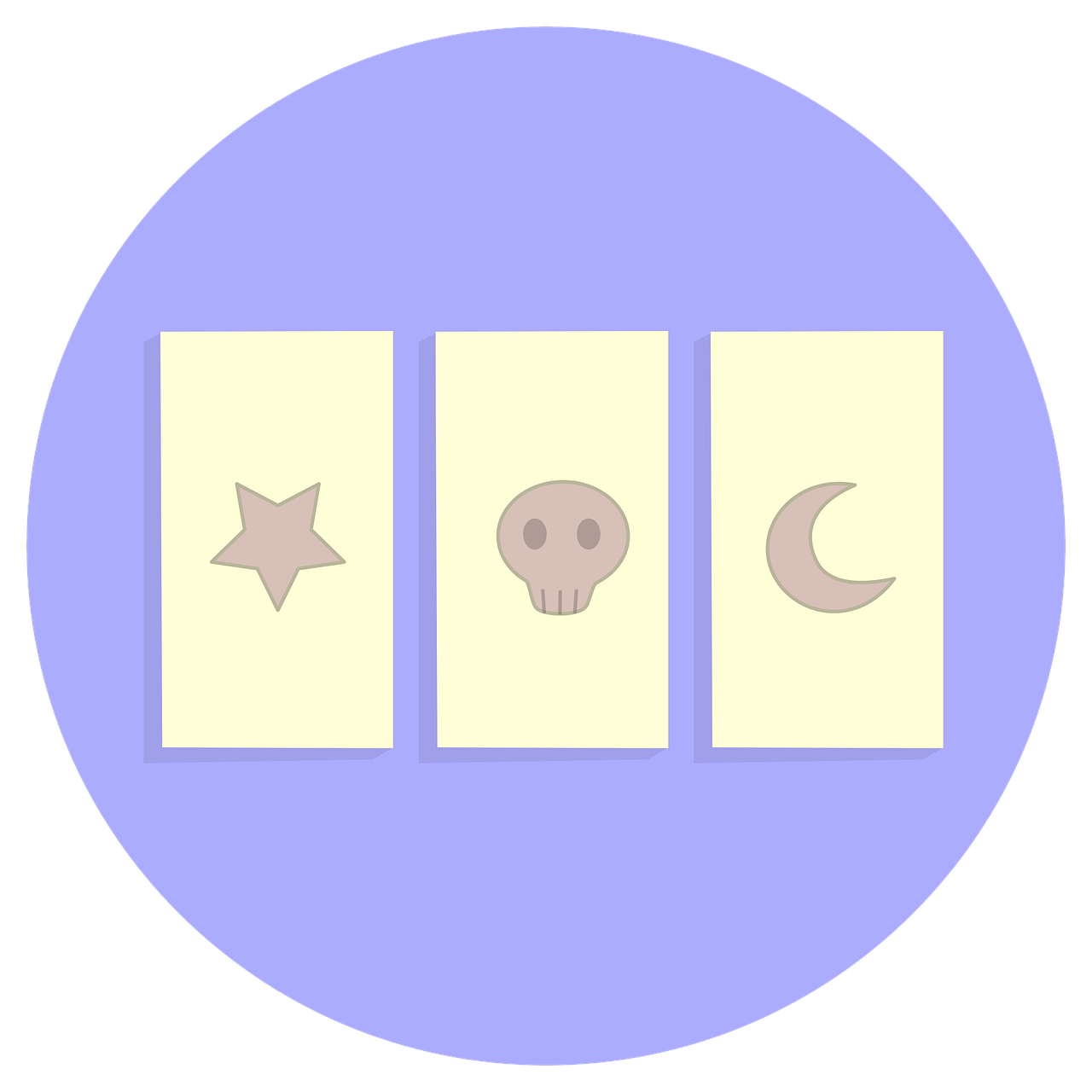 tarot, card, logo, circle, digital, flat, art, drawing, adobe, illustrator, graphic, design, artwork, icon, cartoon, simple, minimal, style, purple, star, skull, moon, tarot, tarot, tarot, tarot, tarot