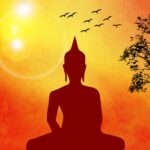 yoga, buddha purnima, buddha, relaxation, sun, nature, birds tree