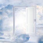faith, door, gate, gate of heaven, transition, clouds, landscape, beyond, heaven, shine, majestic, religion, light, horizon, the end, resurrection, rebirth, vision, christian, nature, christianity