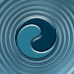 balance, harmony, polarity, wave, yin, yang, duality, motion, flow, energy, change, transformation, cycle, rhythm, stillness, movement, light, shadow, complementary