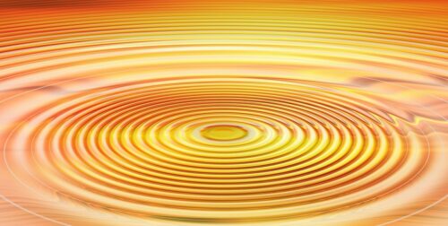 wave, concentric, waves circles, water, circle, nature, orange water, orange wave, orange circle, orange waves