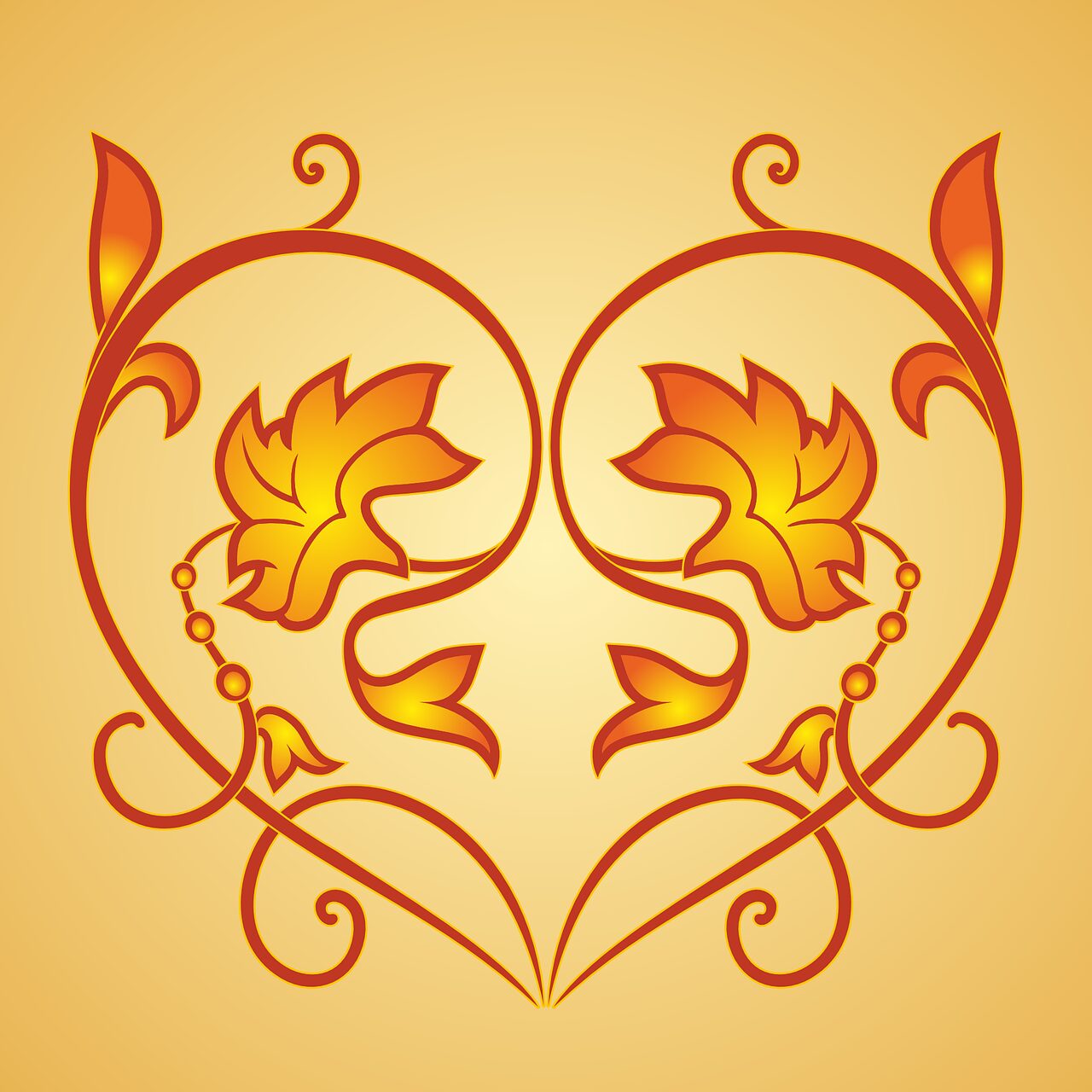 flower pattern, heart, love, ornamentation, flower pattern, heart, heart, heart, heart, heart, love, love