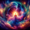 ai generated, human, aura, meditation, yoga, spiritual, energy, peace, relaxation, chakras, space, lights, life energy, aura, aura, aura, aura, aura