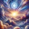 spiritual, mystic, sacred, new age, dimension, light, glow, cosmos, imagination, fantasy, meditation, source, creation, energy, higher self, guide, protector, spiritual guidance, the essential self, clouds, sun, mandala, nature, and generated