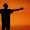man, silhouette, faith, religion, cross, christianity, christ, god, church, holy, christian, catholic, symbol