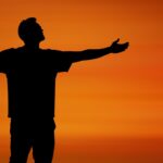 man, silhouette, faith, religion, cross, christianity, christ, god, church, holy, christian, catholic, symbol