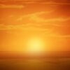sunset, sun, orange, yellow, glow, nature, heaven, clouds
