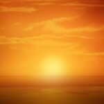 sunset, sun, orange, yellow, glow, nature, heaven, clouds