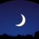 heaven, moon, silhouette, night, nature, crescent moon, bushes, trees, good night, sleep, dreams, dream