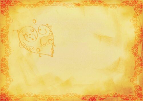 background, greeting card, valentine's day, heart, romantic, decorative, ornament, frame, orange, red, love, vintage