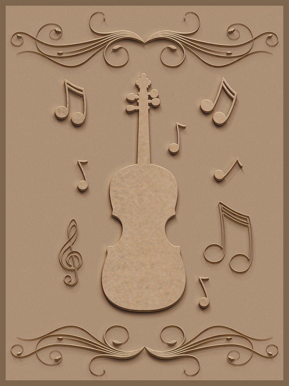 music, violin, wood, sculpt, carved, background, graphic, decorative, design, ornament, flourish, texture, brown music, brown texture, brown wood, brown design, iphone wallpaper