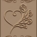 wood, sculpt, carved, heart, background, graphic, decorative, design, ornament, flourish, texture, brown heart, brown texture, brown wood, brown design, iphone wallpaper