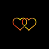 a heart, gold, black background, love, lovers, holiday, valentine, feelings, design, graphic arts, hearts, wedding, decor, element, photoshop, sample, symbol, decoration, sign