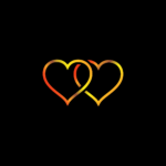 a heart, gold, black background, love, lovers, holiday, valentine, feelings, design, graphic arts, hearts, wedding, decor, element, photoshop, sample, symbol, decoration, sign