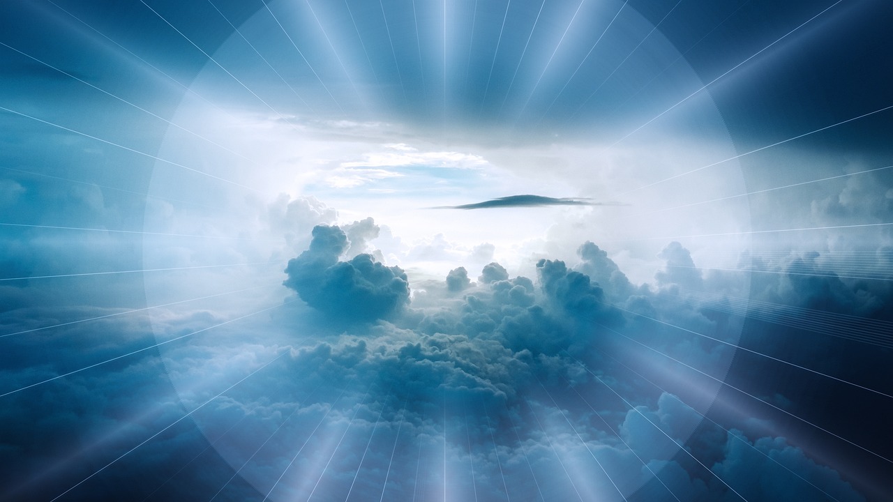 clouds, landscape, beyond, heaven, shine, majestic, religion, faith, light, horizon, the end, resurrection, rebirth, vision, nature, gate of heaven, transition