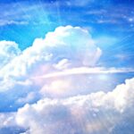 heavenly, heaven, clouds, blue, light, angel, peace, sky, religion, nature, weather, color, atmosphere, high, creation, atmospheric, environmental, day, beautiful, striking, blue sky, outdoor, great, unbelievable, blue peace, blue heaven, blue angel
