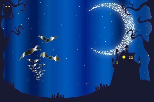 halloween, haunted house, landscape, scary, spooky, night, bats, castle, silhouette, blue house, blue night, blue castle, halloween, halloween, haunted house, haunted house, haunted house, haunted house, haunted house, castle, castle