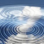 wave, concentric, nature, waves circles, water, circle, blue circle