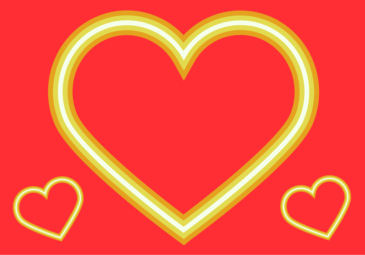 hearts, love, symbol, romantic, card, decoration, valentine