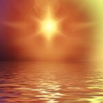 sunset, cloud, meditation, buddhism, mindfulness, heaven, red, writing, moment, nature, here and now, philosophy, enjoy, cloud landscape, mindset, romantic, orange, beach, sun, sea, ocean, water, sunrise, sunlight, waves