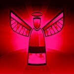 angel, red, abstract, guardian angel, peace