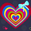 colorful heart, love, colorful, romantic, colors, hearts, art, card of