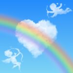 clouds, rainbow, pride, heart shaped cloud, nature, love, lgbtq, sky