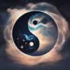 ai generated, yinyang, balance, harmony, dragon, meditation, karma, yang, symbol, chic, circle, spiritual, yin-yang