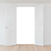 room, home, interior, house, indoors, door, entrance, open, opening, template, view, cutout
