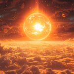 ai generated, sun, planets, world, astronomy, universe, nature, clouds, landscape