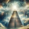 ai generated, stairs, infinity, infinite, eternity, way of life, rise, path, career, beyond, ascent, light
