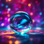 ai generated, crystal ball, sphere, colorful, glass, crystal, lamp