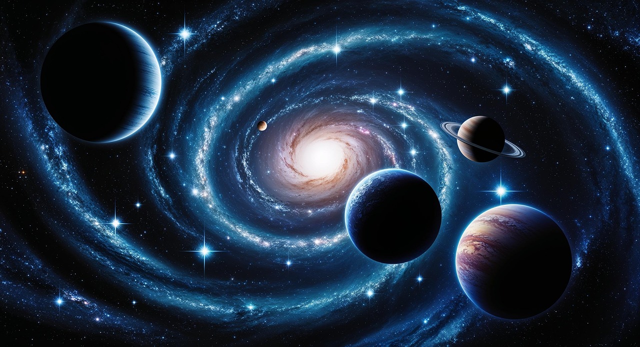 ai generated, universe, space, galaxy, stars, cosmos, astronomy, planets