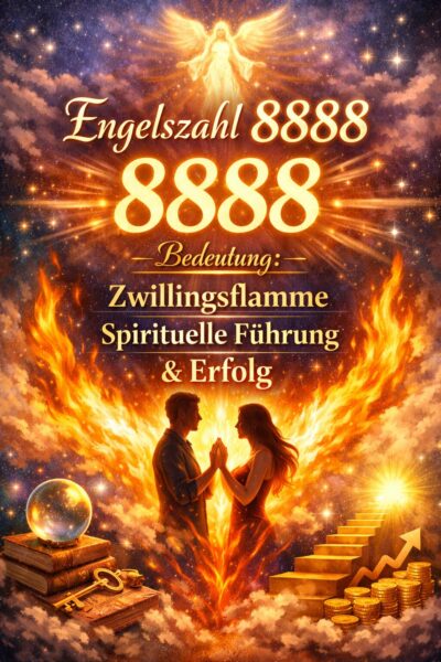 Engelszahl 8888 Bedeutung Zwillingsflamme spirituelle Führung Erfolg