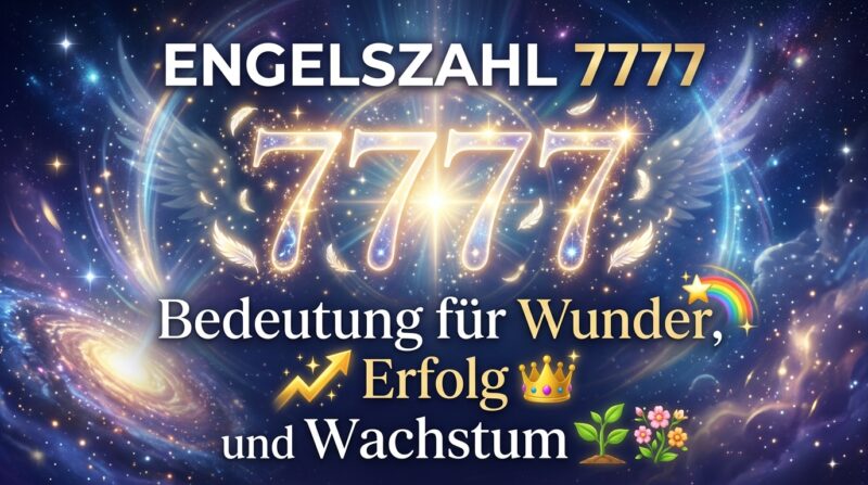Engelszahl 7777: Bedeutung für Wunder, Erfolg und Wachstum