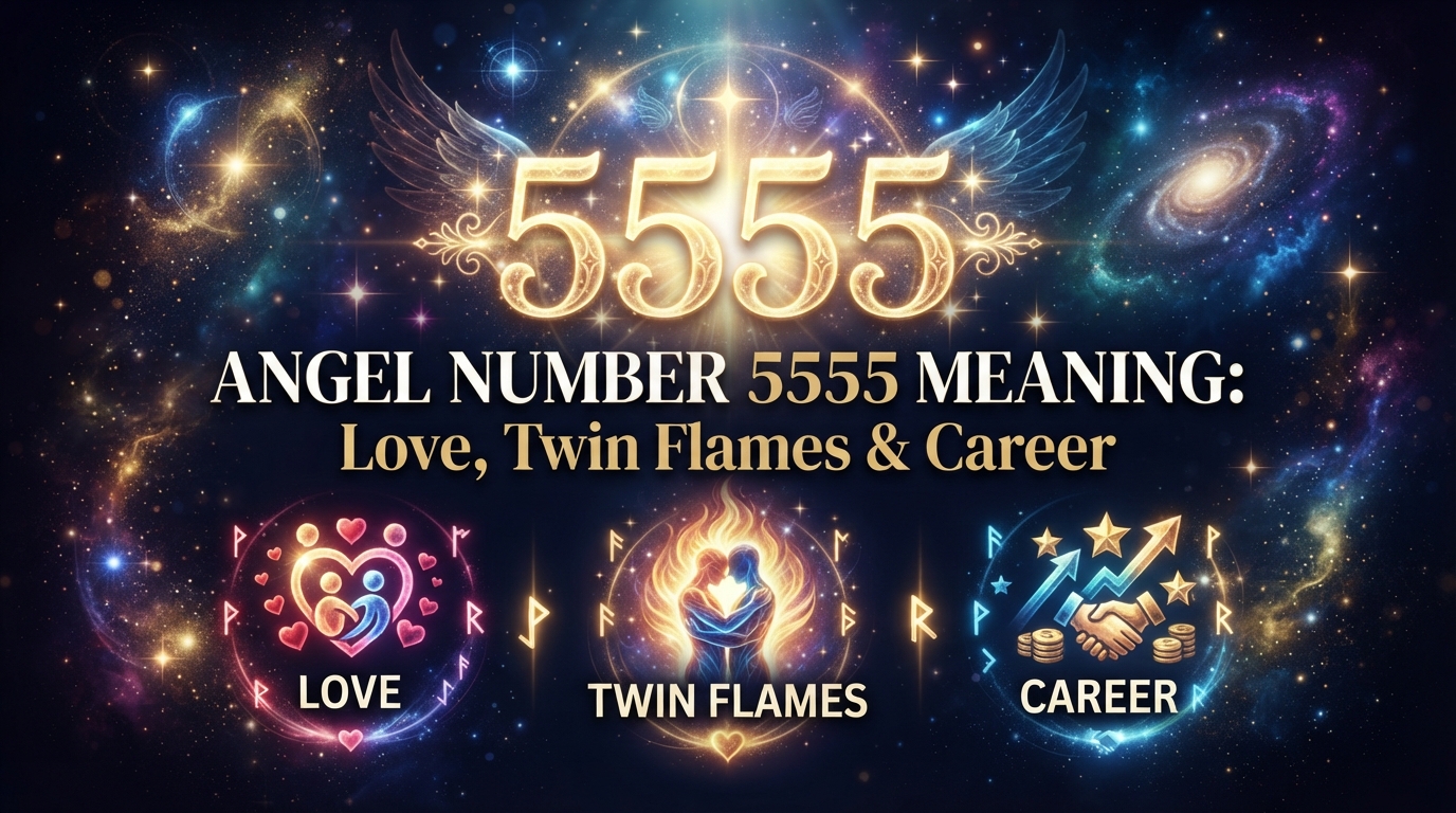 Angel Number 5555 Meaning: Love, Twin Flames & Career