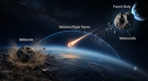 Météore, étoile filante et météorite : quelles différences ?
