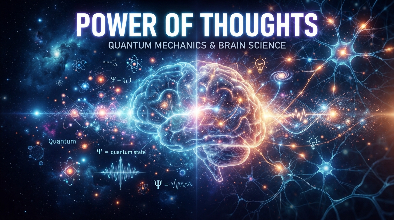 Power of Thoughts: Quantum Mechanics & Brain Science