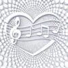 points, circles, grades, music, template, structure, clef, heart, love, multicoloured, waves, abstract, rings, concentric, surface, symmetry, the shade, shape, music, music, music, music, music, heart
